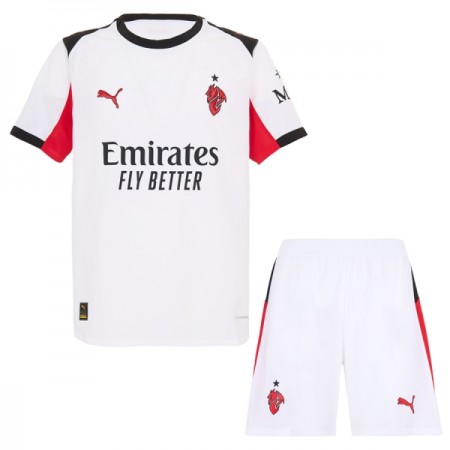 Fotbalové dresy AC Milán Dětské Venkovní Dres 2025-26 Krátký Rukáv